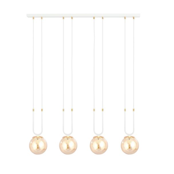 EMIBIG 1117/4 LAMPA WISZĄCA GLAM 4 WHITE/MIODOWY