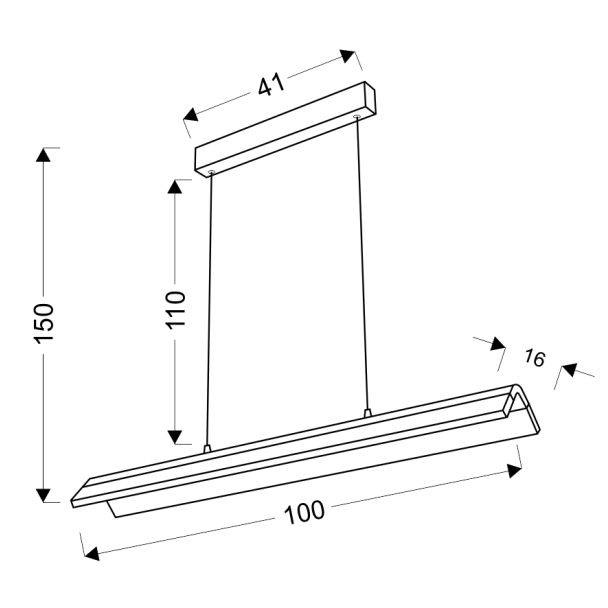 CANDELLUX STUDIO A0011-320 CURACOA lampa wisząca 33W LED 4000K