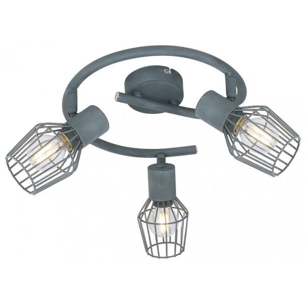 CANDELLUX 98-68040 VIKING SPIRALA 3X40W E14 SZARY
