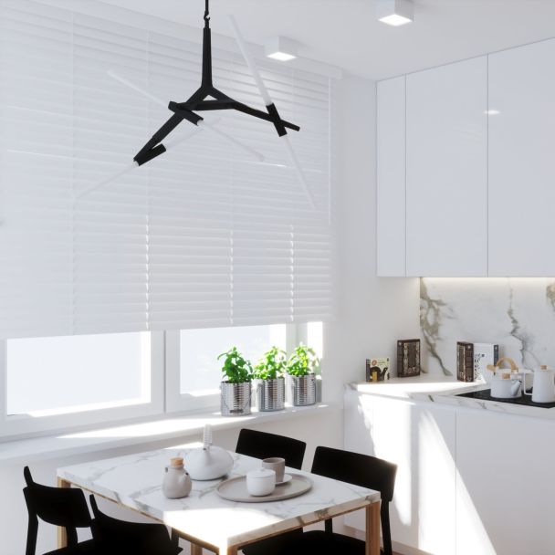 Step into Design ST-1001-6 black Lampa wisząca STICKS-6 czarna