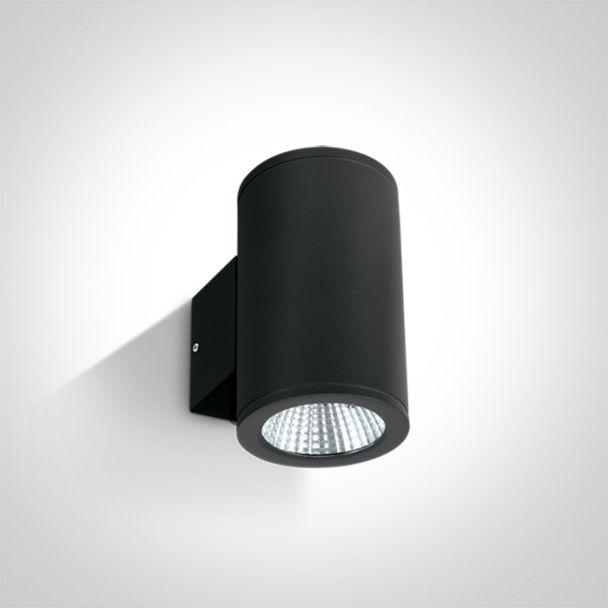 ONE LIGHT 67138/B/W Bralos czarny zewnętrzny cylinder ścienny 3000K 2x6W IP54