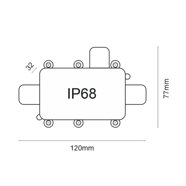 ANTIGO Złącze kablowe 4 PIN - Czarne 9951