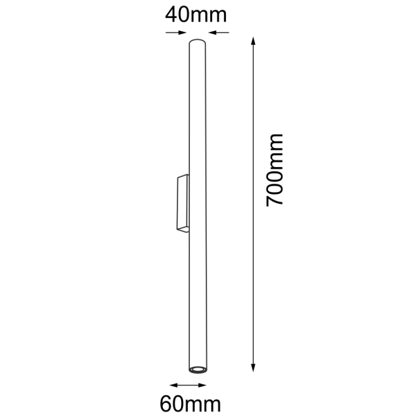 ANTIGO Kinkiet Yabu K1 - Biały (700 mm) 7491