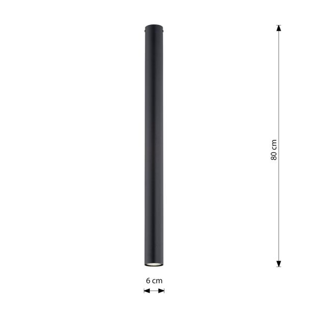 EMIBIG TECNO 1L BLACK Lampa sufitowa 1316/1L