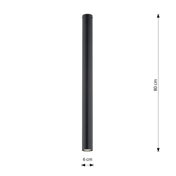 EMIBIG TECNO 1L BLACK Lampa sufitowa 1316/1L