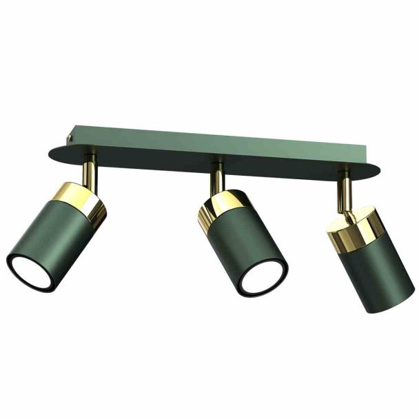 MILAGRO MLP7719 LAMPA SUFITOWA JOKER GREEN/GOLD 3XGU10