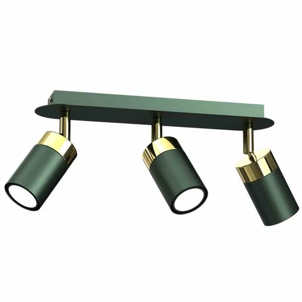 MILAGRO MLP7719 LAMPA SUFITOWA JOKER GREEN/GOLD 3XGU10