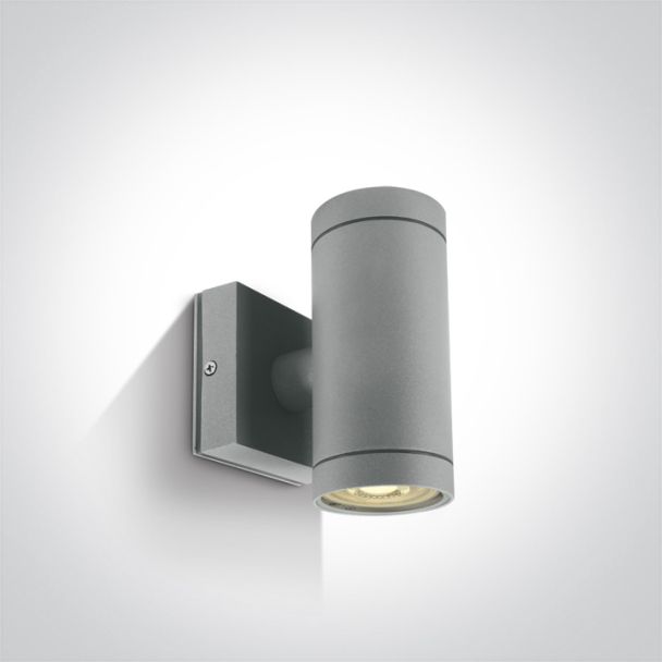 ONE LIGHT 67130/G Lido K2 szary zewnętrzny cylinder ścienny 2x35W GU10 IP54