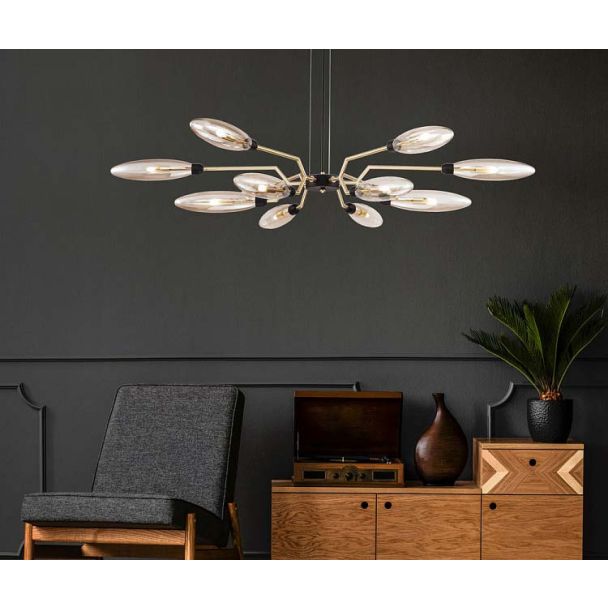 MAYTONI MOD012CL-12G Modern Ventura Pendant Lamp Matt Gold