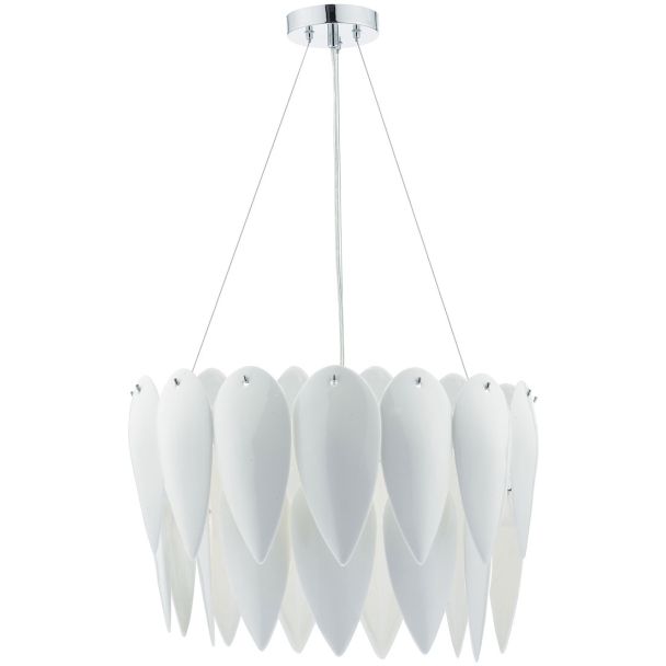 DAR PHI032 PHILLIPA 3LT PENDANT WHITE CERAMIC