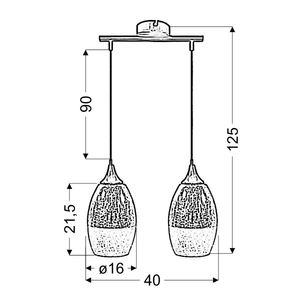 CANDELLUX 32-51578 CELIA ZWIS 2X60W E27 SREBRNY