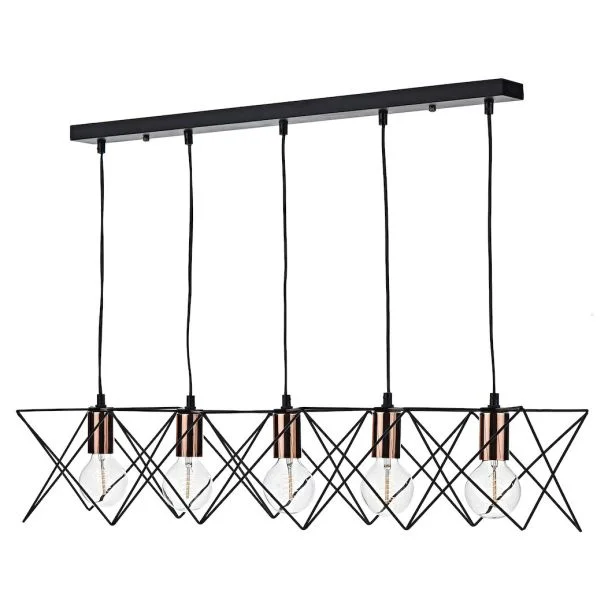 DAR MID0522 MIDI 5LT BAR PENDANT BLACK COPPER