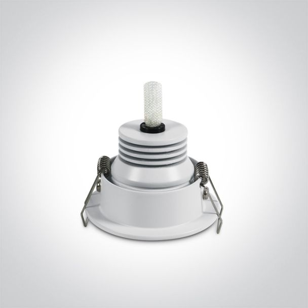 ONE LIGHT 11103B/W/W Psari biały wpust COB LED 3000K 1W / 3W / 700mA