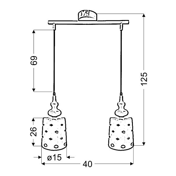 CANDELLUX 32-51929 HAMP ZWIS 2X60W E27 BIAŁY