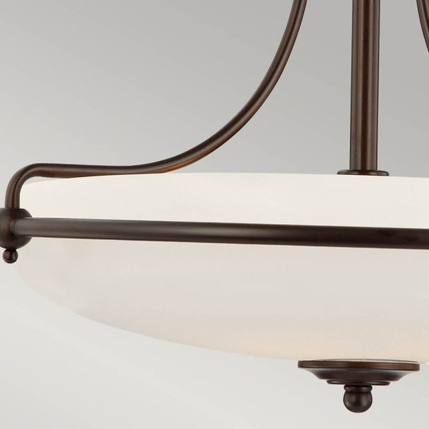 ELSTEAD Griffin QZ-GRIFFIN-SFM-PN 4 Light Semi-Flush Light - Palladian Bronze