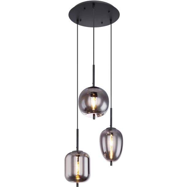 GLOBO 15345-3 BLACKY Lampa wisząca