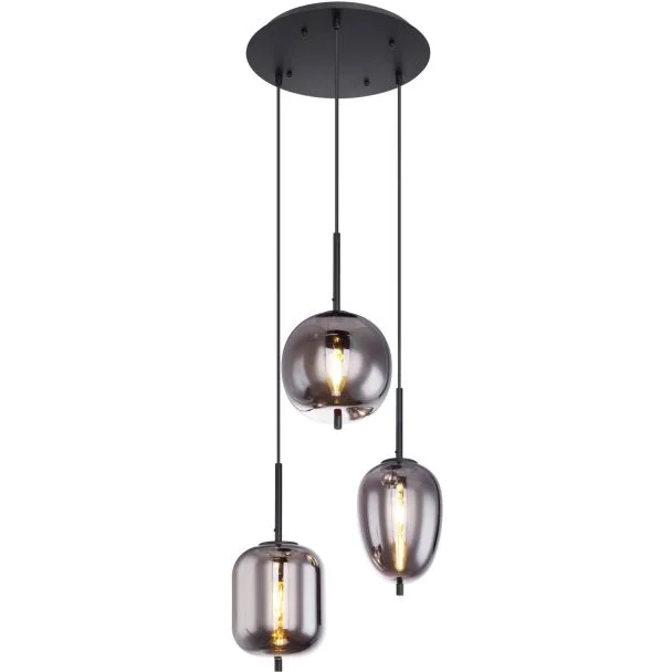 GLOBO 15345-3 BLACKY Lampa wisząca