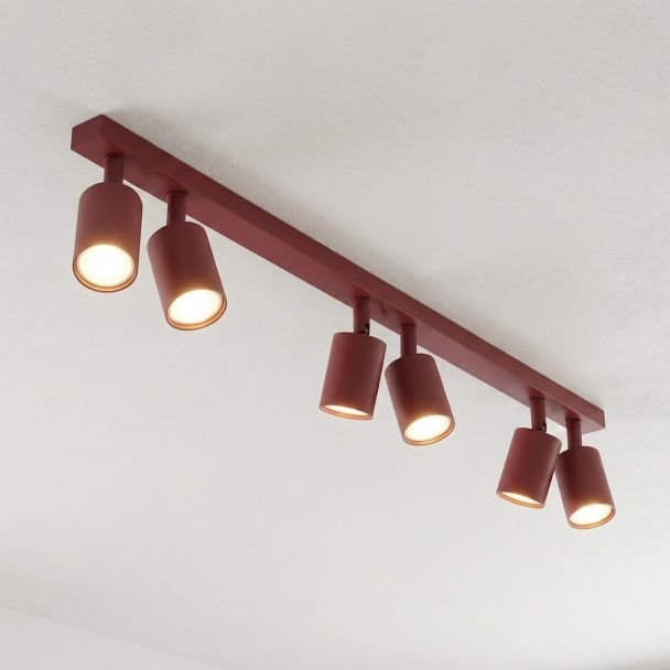 EMIBIG 1704/6 FLASH 6 BURGUNDY Lampa sufitowa