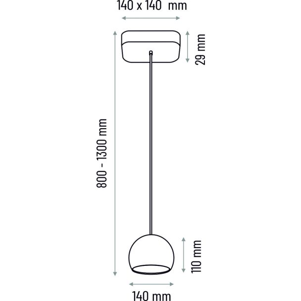 HELLUX 8540155 Lampa wisząca biała Balli Kule 1pł