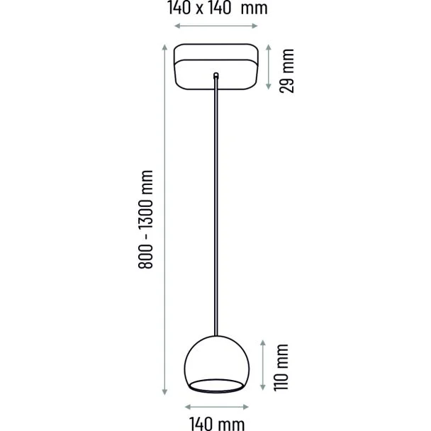 HELLUX 8540112 Lampa wisząca szara Balli Kule 1pł