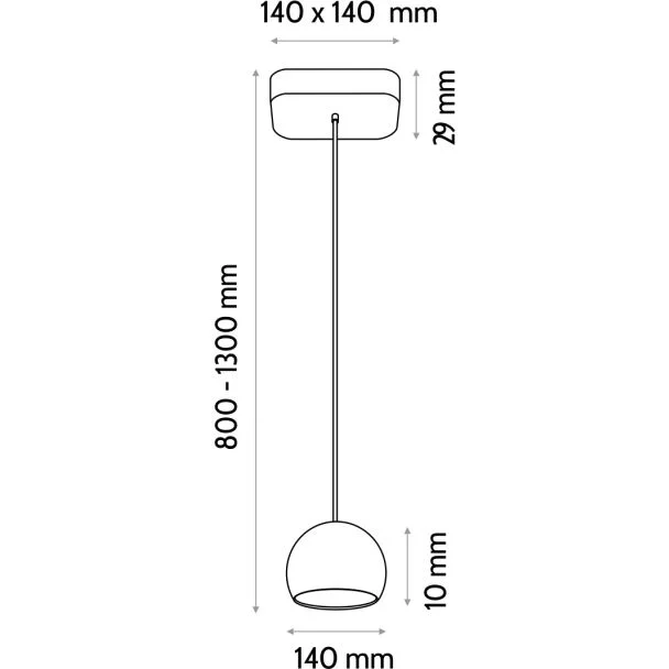 HELLUX 8540109 Lampa wisząca BALLI-1