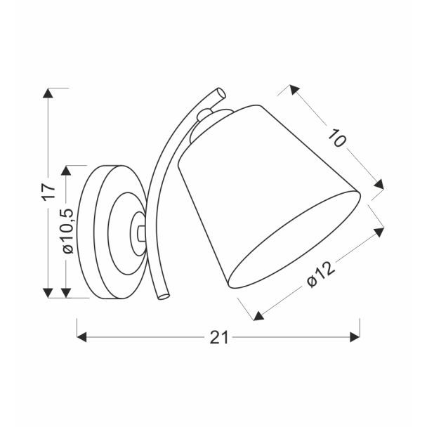 CANDELLUX 21-22615 GRECO LAMPA KINKIET CZARNY+ZŁOTY 1X40 E27 KLOSZ BIAŁY