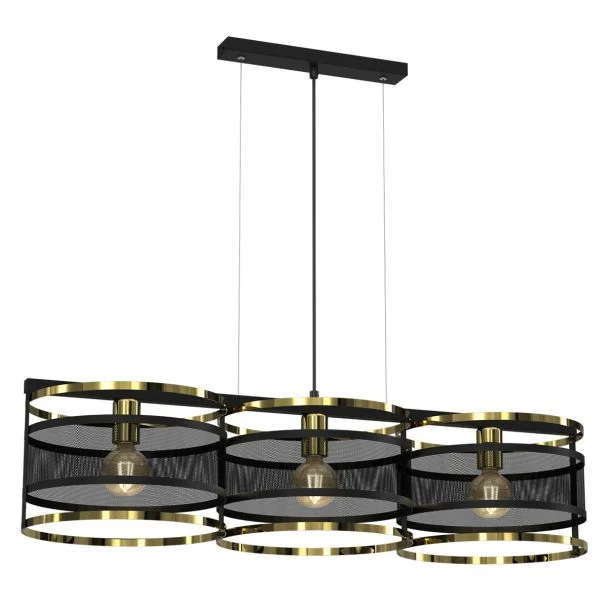 LUMINEX 3904 oprawa sufitowa Rim żyrandol czarny złoty