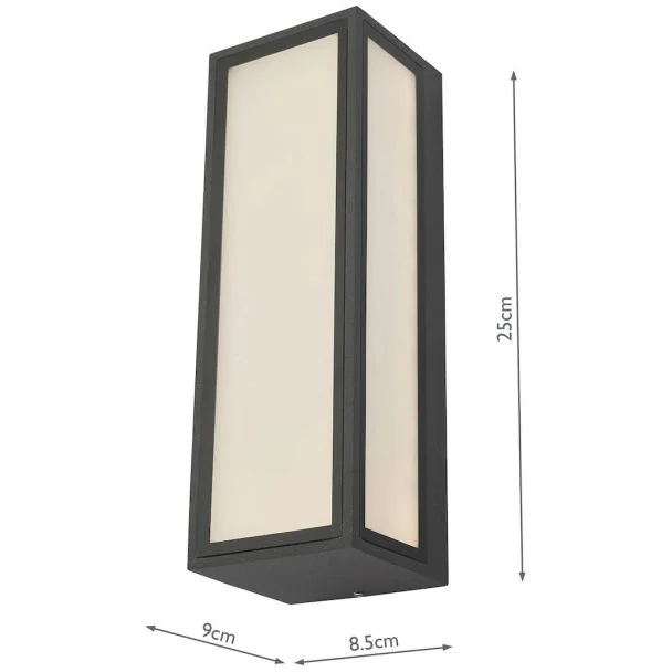 DAR ARH2139 ARHAM 1LT W/LT ANTHRACITE IP65 LED