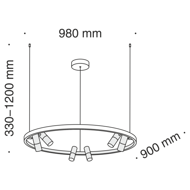 MAYTONI MOD102PL-L42W Technical Satellite Pendant Lamp White
