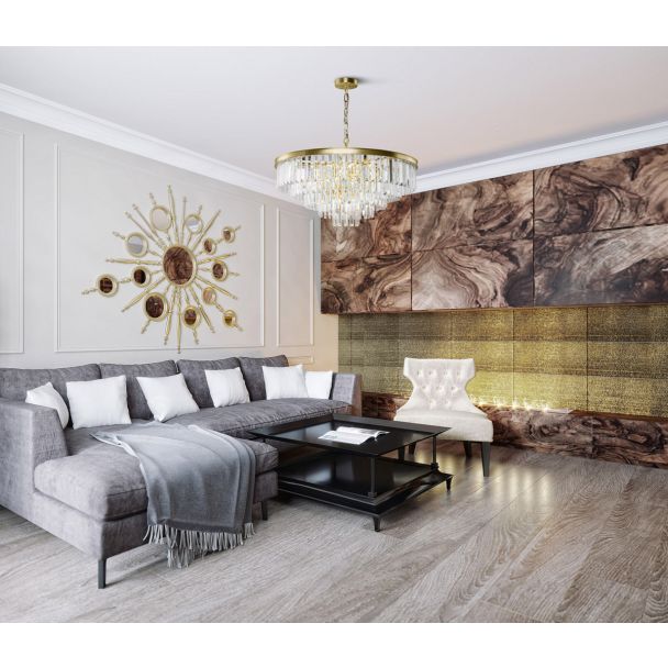 MAYTONI MOD085PL-12BS Neoclassic Revero Pendant Lamp Brass