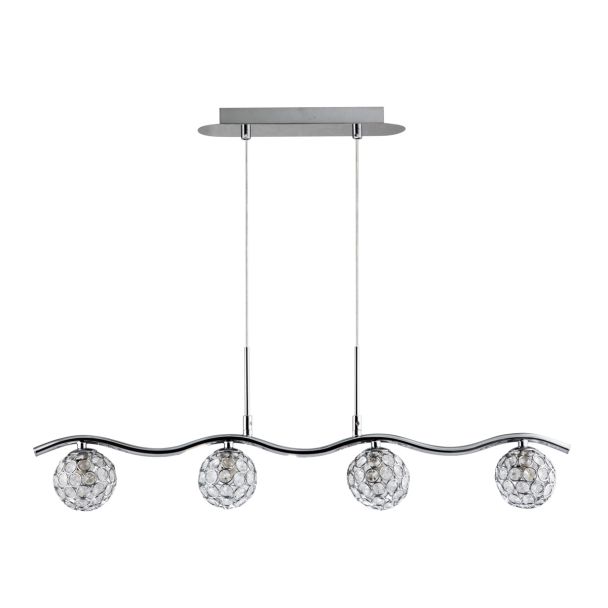 CANDELLUX 34-85750 STARLET ZWIS 4X40W G9 CHROM/TRANSPARENT