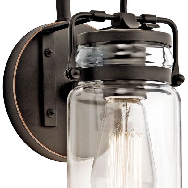 ELSTEAD Brinley KL-BRINLEY1-OZ 1 Light Wall Light - Olde Bronze