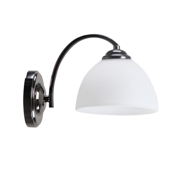 CANDELLUX 21-22448 GRACJA LAMPA KINKIET CZARNY PERŁOWY 1X40 E27 KLOSZ BIAŁY
