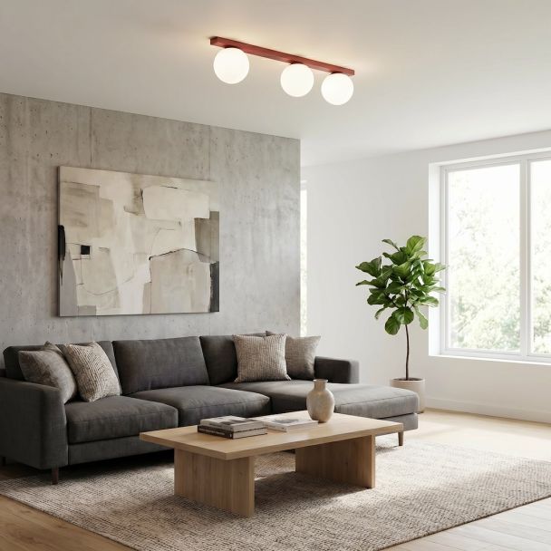 EMIBIG 1713/3 FIT 3 BURGUNDY OPAL Lampa sufitowa