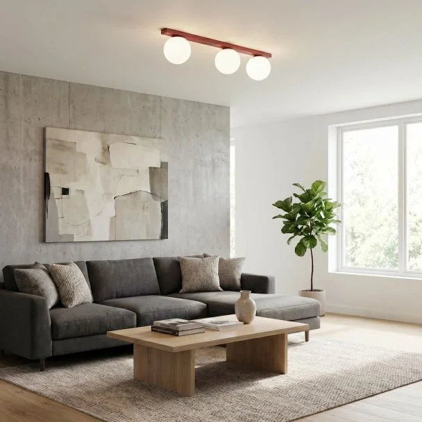 EMIBIG 1713/3 FIT 3 BURGUNDY OPAL Lampa sufitowa