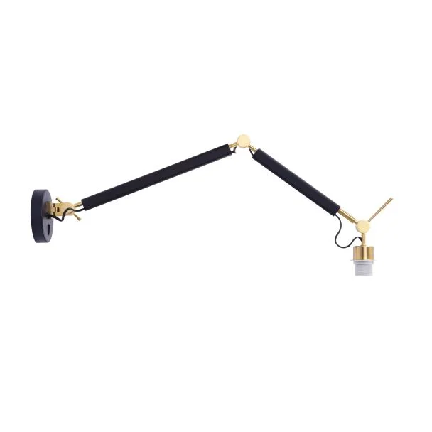 AZZARDO AZ4190 ZYTA S WALL LAMPBODY BK/GO DECORATIVE WALL BLACK / GOLD