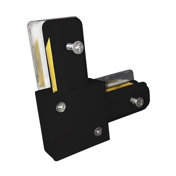 MILAGRO 3919 ŁĄCZNIK LAMPY TRACK LIGHT BLACK TYP L łącznik 1-fazowy