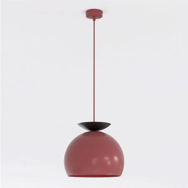 EMIBIG 1755/1 GEO 1 BURGUNDY BLACK Lampa wisząca