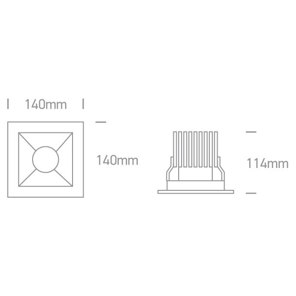 ONE LIGHT 50130B/W/C Azalas 3 biały downlight LED 4000K 30W 750mA