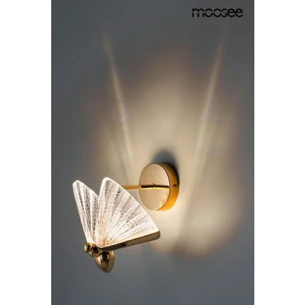 MOOSEE MSE010100324 MOOSEE lampa ścienna BUTTERFLY M złota