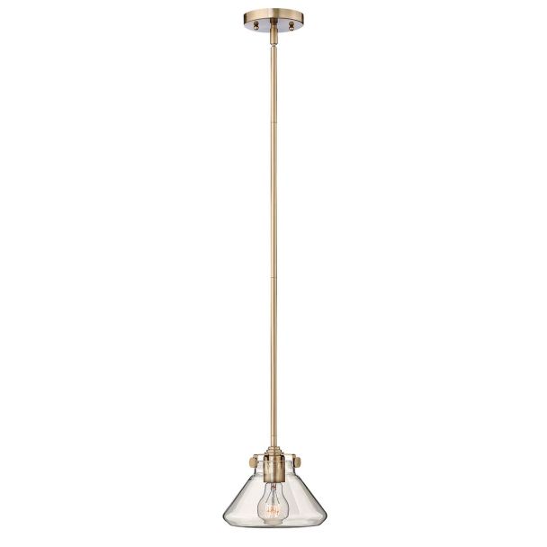 ELSTEAD Congress HK-CONGRESS-P-A-BC 1 Light Clear Glass Pendant - Brushed Caramel
