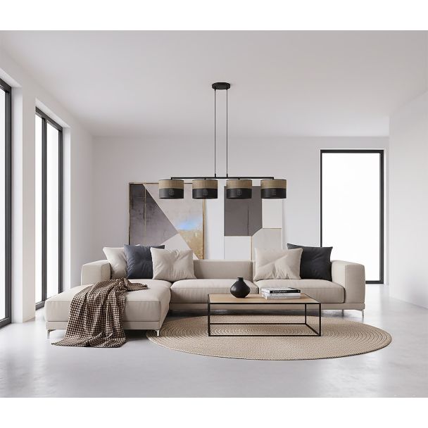 EMIBIG 1653/4 KARBON 4 BL BROWN LAMPA WISZĄCA