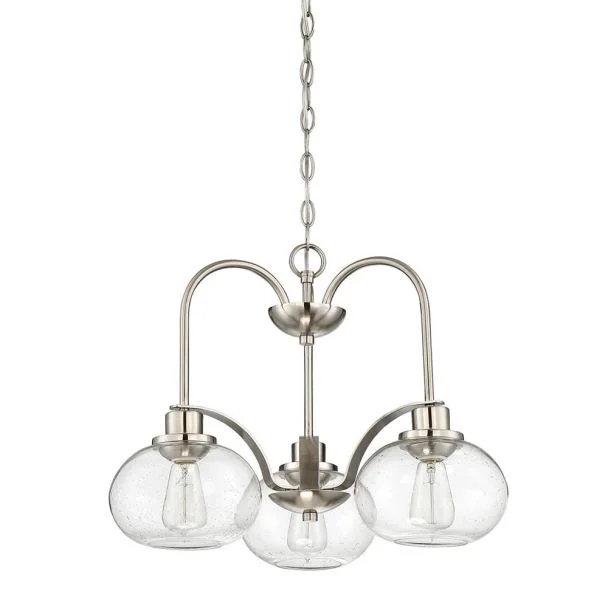 ELSTEAD Trilogy QZ-TRILOGY3-BN 3 Light Chandelier - Brushed Nickel