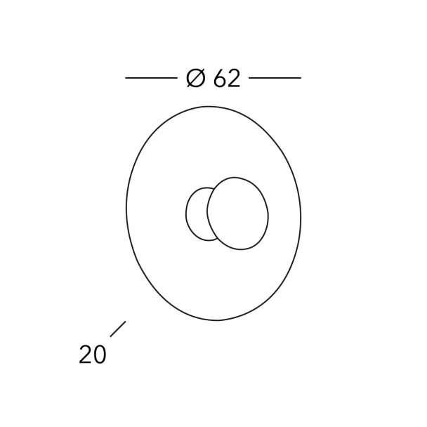 KOLARZ 0423.61XL.V1.3.GA LUNA lampa ścienna złoto 24K