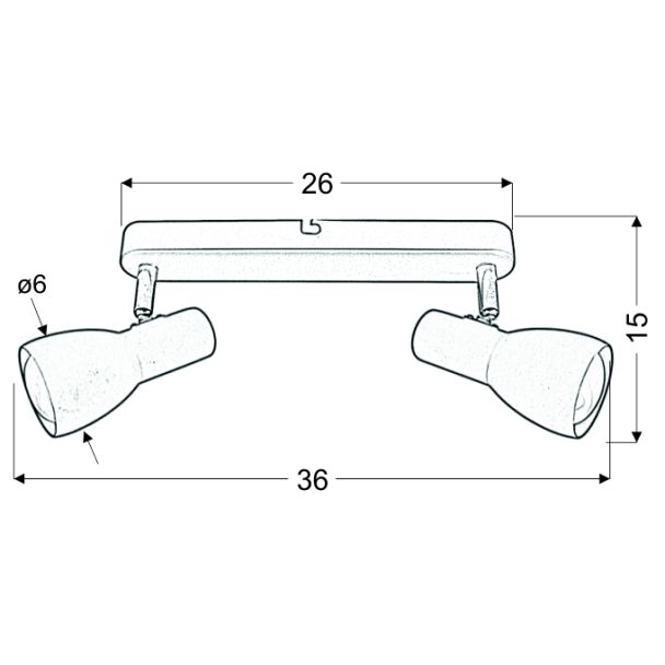 CANDELLUX 92-52407 PICARDO LISTWA 2X40W E14 MUSZTARDOWY