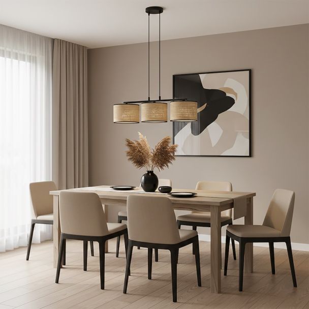 EMIBIG 1654/3 ECO 3 BL RATTAN LAMPA WISZĄCA