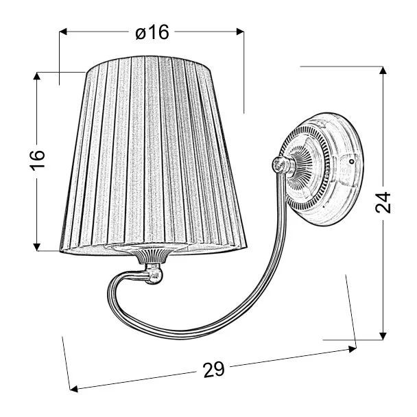 WYPRZEDAŻ CANDELLUX 21-33963 MOZART LAMPA KINKIET 1X60W E27 PATYNOWA MIEDŹ MIODOWY