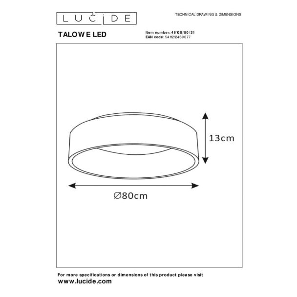 LUCIDE 46100/80/31 TALOWE LAMPA SUFITOWA - NOWOCZESNA