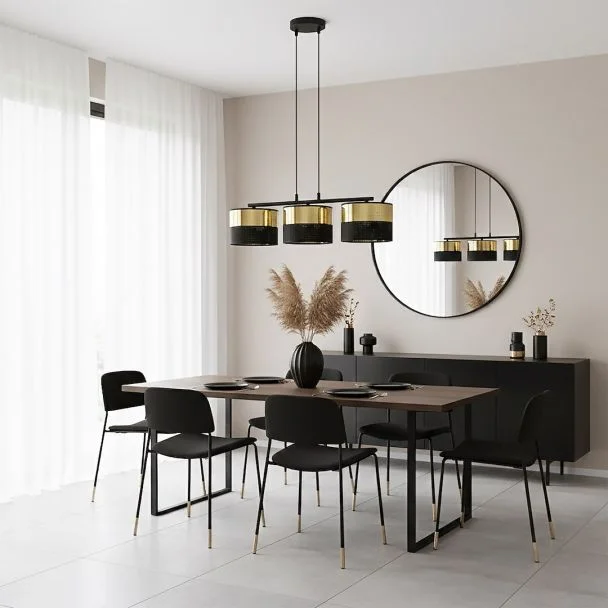 EMIBIG 1649/3 LUX 3 BL GOLD LAMPA WISZĄCA