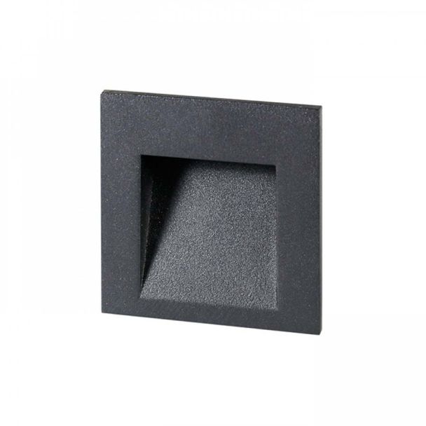 RENDL R12015 TESS SQ wpuszczana antracyt 230V LED 3W IP54 3000K